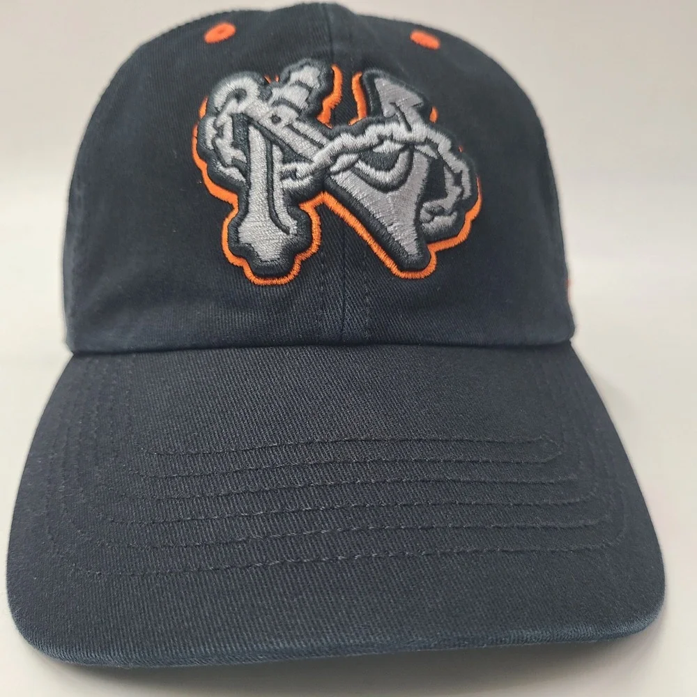 Norfolk Tides Hat Fitted M 47 Brand Franchise Black Orange MiLB Baseball Casual